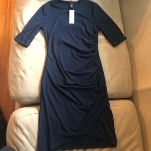 New ribbed ruched dress